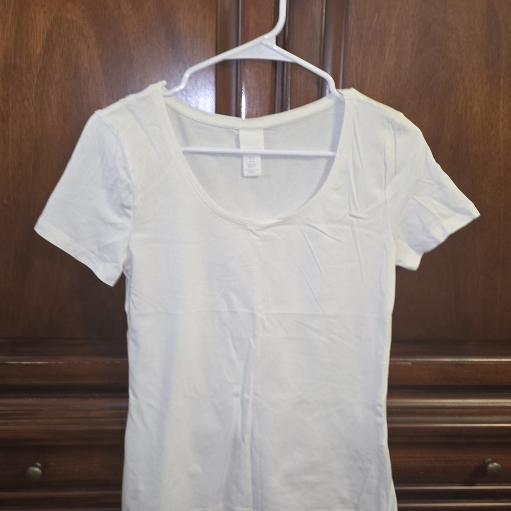 H&M White Short Sleeve Tee